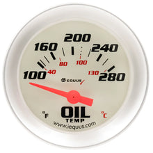Load image into Gallery viewer, Equus 2.0 Dia Oil Temp Gauge Silver  100-280 E8243
