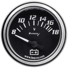 Load image into Gallery viewer, Equus 2.0 Dia Voltmeter Gauge Chrome 8-18 Volts E7268