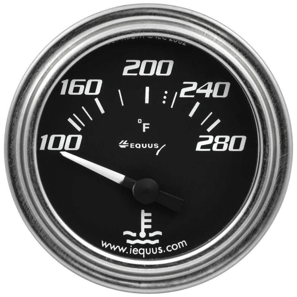 Equus 2.0 Dia Water Temp Gauge Chrome  100-280 E7262
