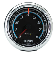 Load image into Gallery viewer, Equus 6000 Series Gauge Tachometer 3-3/8" 8000 RPM Black Dial Chrome Case - Main Product View
