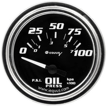 Load image into Gallery viewer, Equus 7000 Series Gauge Oil Pressure 2" 90 Degree Sweep Electric Chrome - Main Product View
