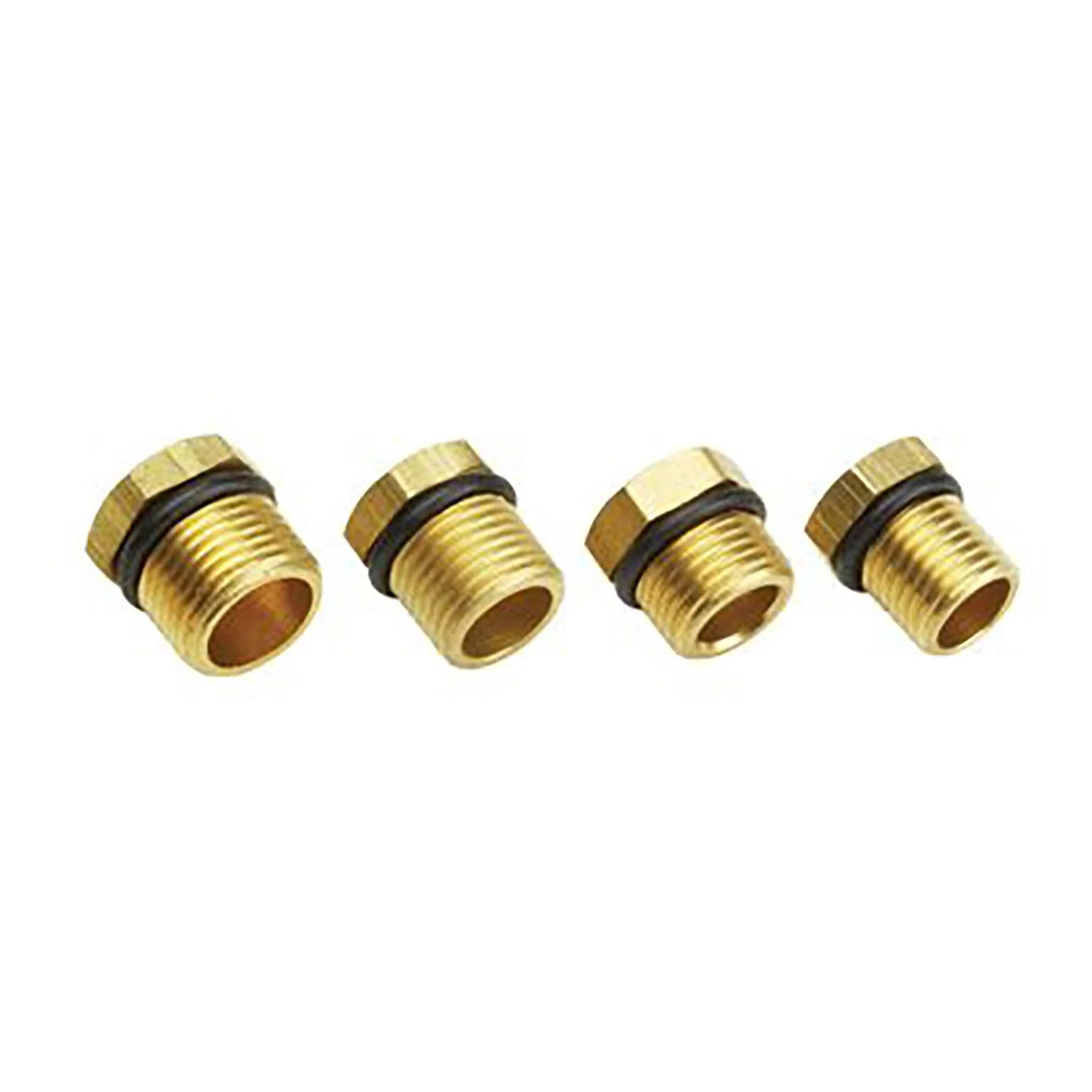 Equus Adapters, Elec WTMP, 4 pcs, 1/8" NPTF to 3/8" NPT, 1/2" NPT, 1/4" NPT, M16X1.5 - Main Product View