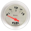 Load image into Gallery viewer, Equus Gauge Fuel Level 2" 73OhmesE -10OhmesF 90 Degree Sweep Elec Wht Slvr 8000 - Main Product View