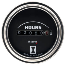 Load image into Gallery viewer, Equus Gauge Hourmeter 2" 10K Hours Elec (8V-60V) Blk Dial Chrme Bezel 7000 Serie - Main Product View