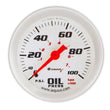 Load image into Gallery viewer, Equus Gauge Oil Pressure 2-5/8" 0-100 Psi 270 Sweep Mech White Silver 8000