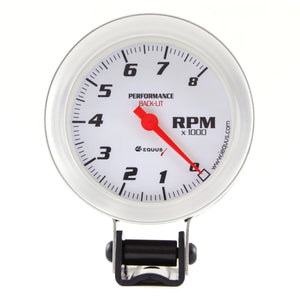 Equus Gauge Tachometer 3.4" 8K RPM 270 Degree Sweep Elec Silver 8000 Series - Main Product View