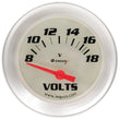 Load image into Gallery viewer, Equus Gauge Volt Meter 2-5/8" 8-18V 90 Degree Sweep Elec White Silver 8000 - Main Product View
