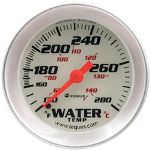 Load image into Gallery viewer, Equus Gauge Water Temperature 2" 130-280 F 270 Degree Sweep Mech Wht Slvr 8000 - Main Product View
