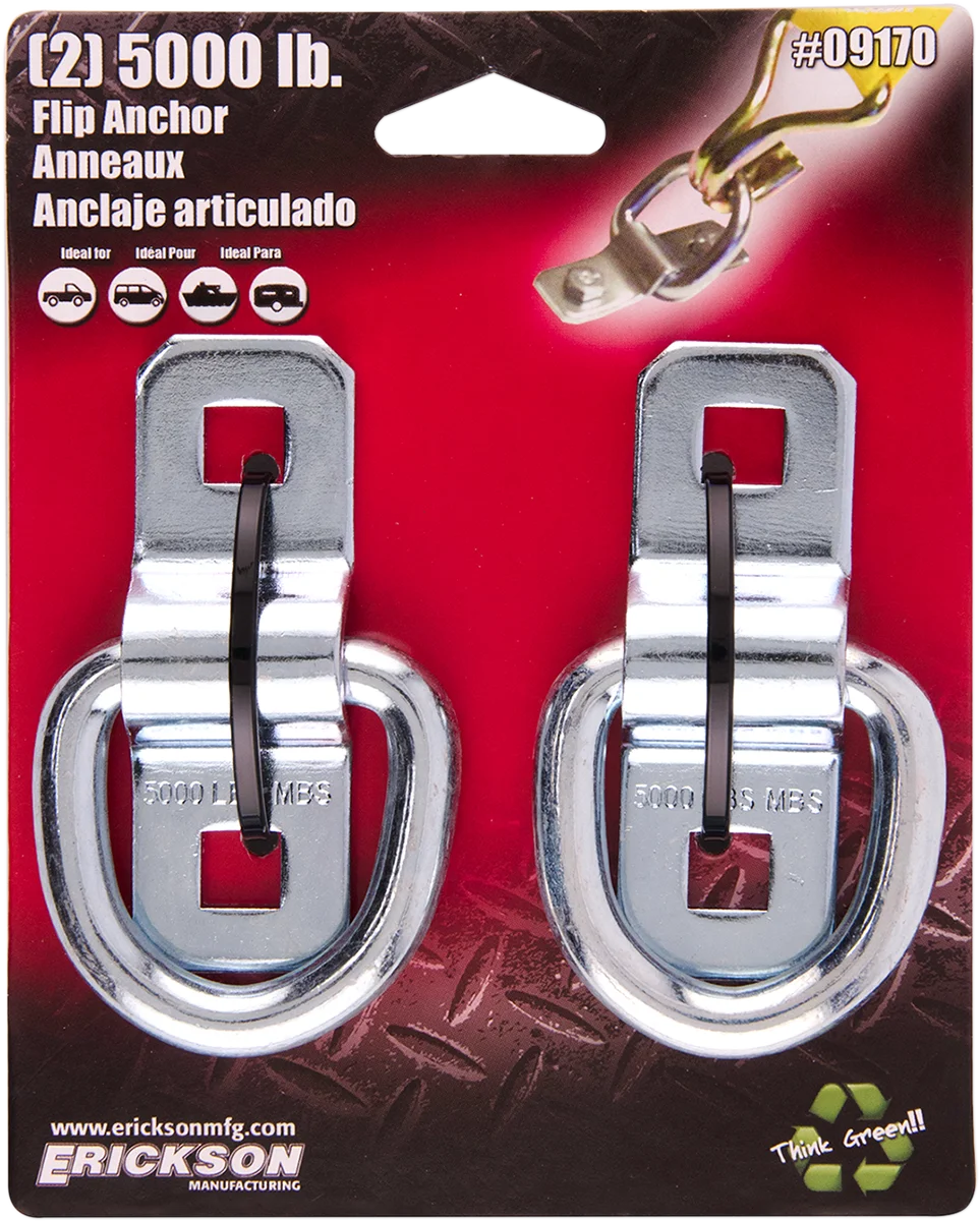 Erickson Flip-Style Anchor Rings - 5000 lb-Rated 09170 - Side View