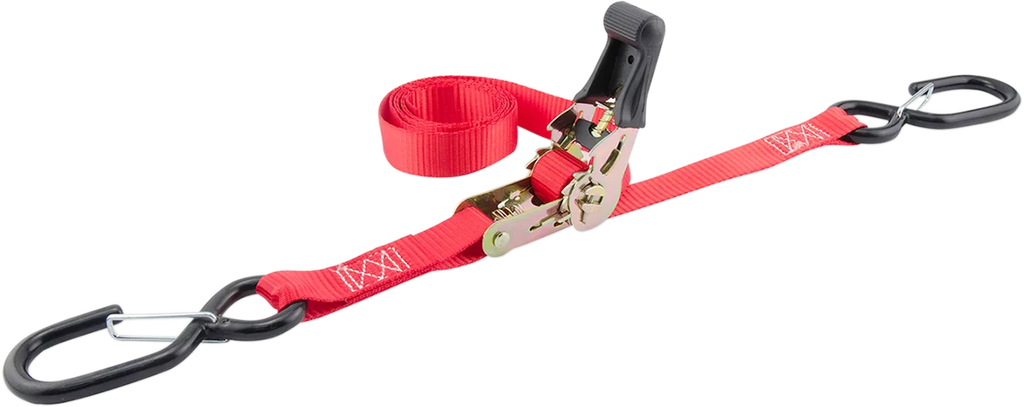 Erickson Ratchet Straps - 1" x 6' - Red - Pair 05710 - Main Product View