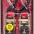 Load image into Gallery viewer, Erickson Ratchet Straps - 1" x 6' - Red - Pair 05710 - Side View