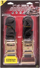Load image into Gallery viewer, Erickson Ratchet Straps - 1.5" x 6' - Black 05735 - Side View