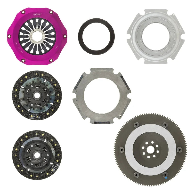 Exedy 04-17 Subaru WRX STI EJ255/EJ257 2.5L Twin-Organic Clutch Kit - Side View