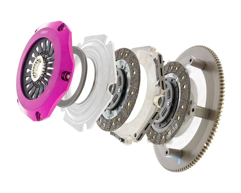 Exedy 04-17 Subaru WRX STI EJ255/EJ257 2.5L Twin-Organic Clutch Kit - Back View