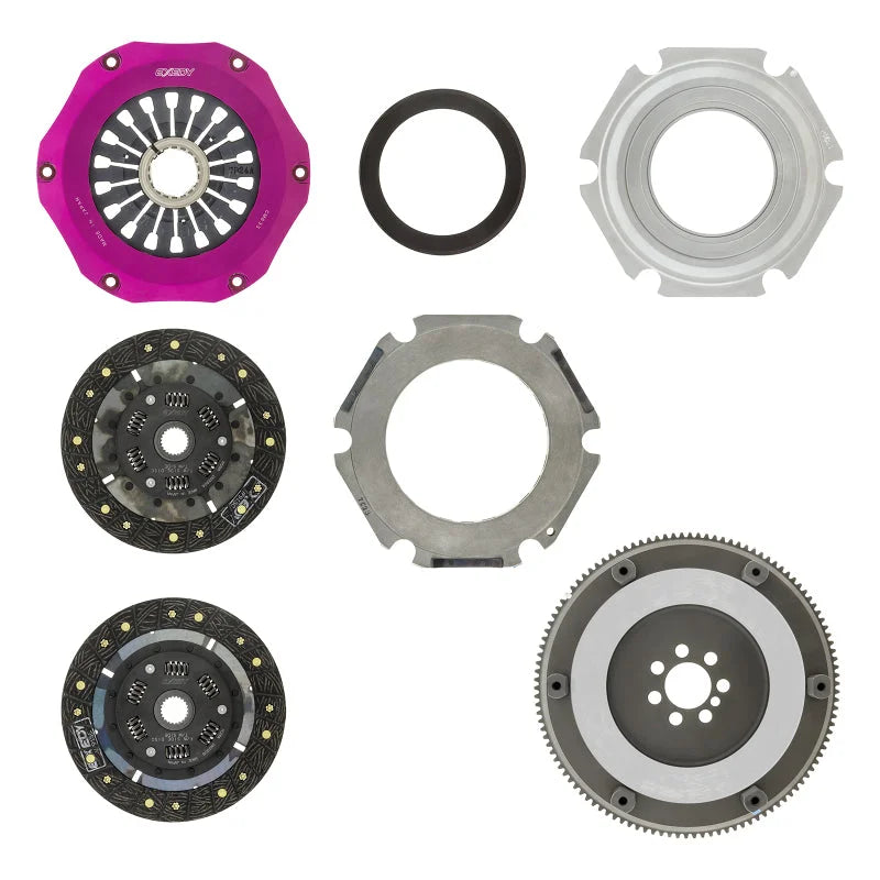 Exedy 08-15 Mitsubishi Evo X 4B11T 2.0L Twin-Organic Clutch Kit - Back View