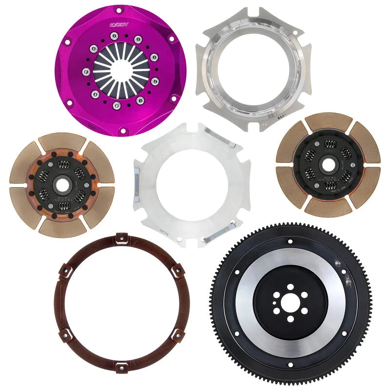 Exedy 1989-1993 Nissan Skyline GTR L6 Hyper Twin Cerametallic Clutch Sprung Center Disc Push Type - Back View