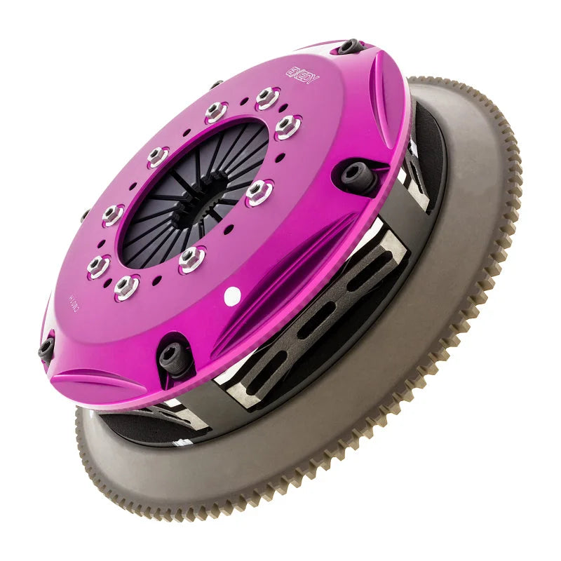 Exedy 1989-1998 Nissan 240SX L4 Hyper Twin Cerametallic Clutch Sprung Center Disc Push Type Cover - Installation View