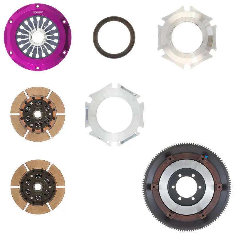 Exedy 1993-1995 Mazda RX-7 R2 Hyper Twin Cerametallic Clutch Sprung Center Disc Pull Type - Main Product View