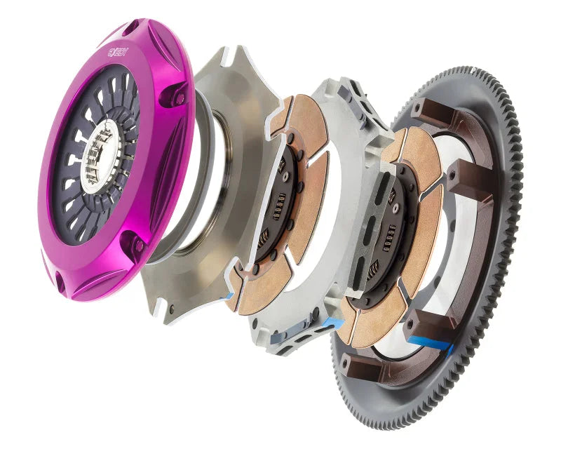 Exedy 1993-1995 Mazda RX-7 R2 Hyper Twin Cerametallic Clutch Sprung Center Disc Pull Type - Back View