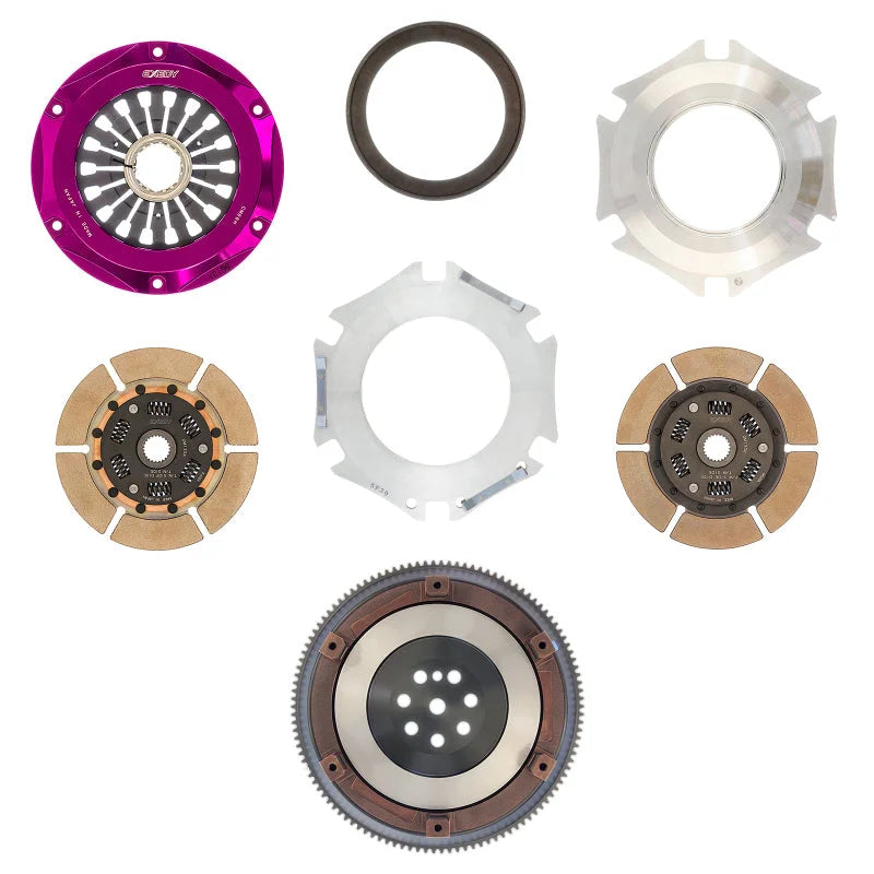 Exedy 1996-2006 Mitsubishi Lancer Evolution L4 Hyper Twin Cerametallic Clutch Sprung - Installation View