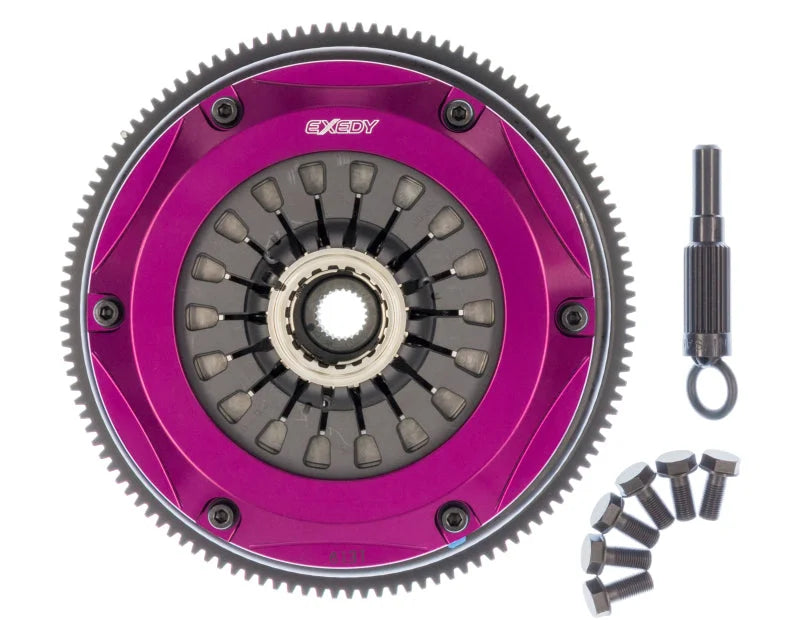 Exedy 1999-2002 Nissan Skyline GTR L6 Hyper Twin Cerametallic Clutch Sprung Center Disc Pull Type - Installation View