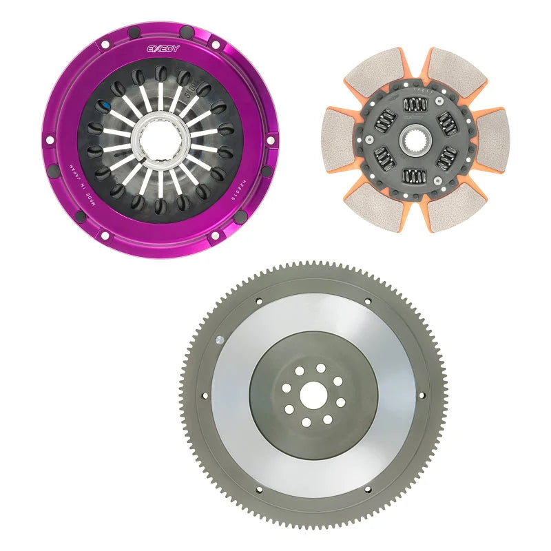 Exedy 2004-2014 Subaru Impreza WRX STI H4 Hyper Single Clutch Sprung Center Disc Pull Type - Side View