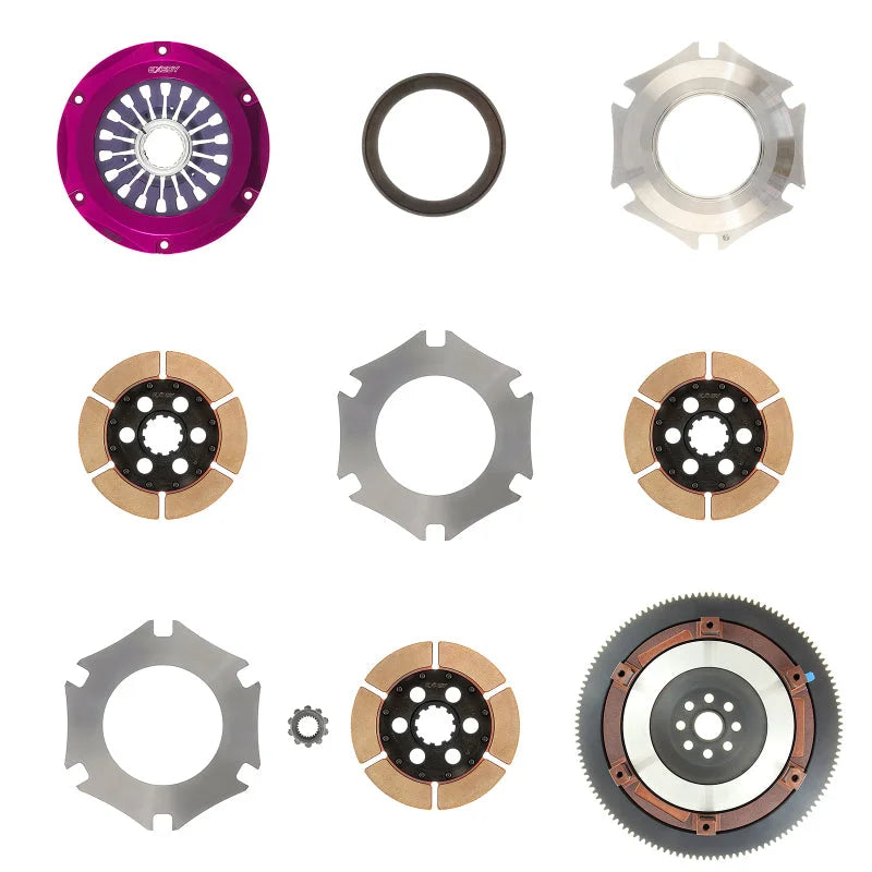 Exedy 2004-2014 Subaru Impreza WRX STI H4 Hyper Triple Cerametallic Clutch Rigid Disc Pull Type - Back View