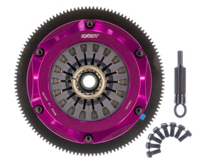 Exedy 2004-2014 Subaru Impreza WRX STI H4 Hyper Twin Cerametallic Clutch Sprung Center Disc Pull - Main Product View