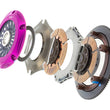 Load image into Gallery viewer, Exedy 2004-2014 Subaru Impreza WRX STI H4 Hyper Twin Cerametallic Clutch Sprung Center Disc Pull - Side View