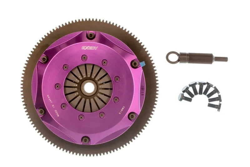 Exedy 2006-2006 Saab 9-2X Aero H4 Hyper Twin Cerametallic Clutch Sprung Center Disc Push Type Cover - Back View