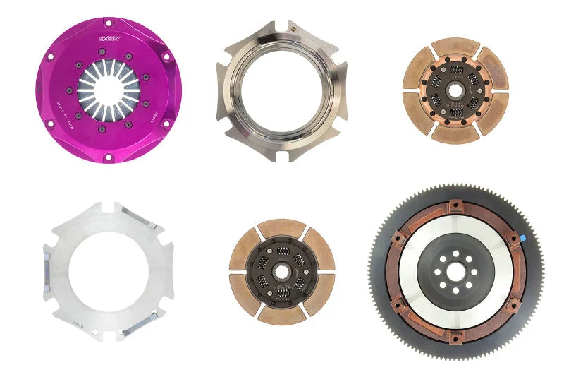 Exedy 2006-2006 Saab 9-2X Aero H4 Hyper Twin Cerametallic Clutch Sprung Center Disc Push Type Cover - Installation View