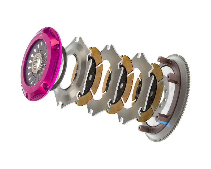 Exedy 2008-2015 Mitsubishi Lancer Evolution GSR L4 Hyper Triple Cerametallic Clutch Rigid Disc - Side View