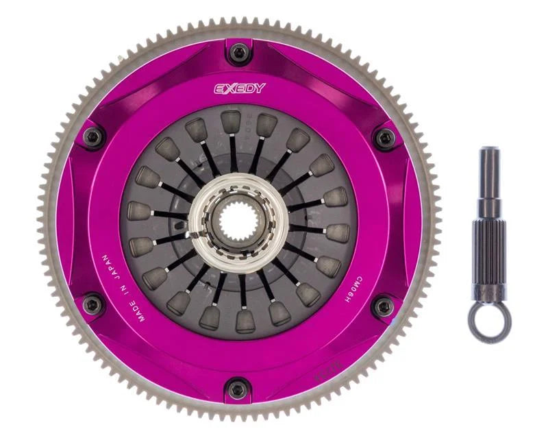 Exedy 2008-2015 Mitsubishi Lancer Evolution GSR L4 Hyper Triple Cerametallic Clutch Rigid Disc - Back View