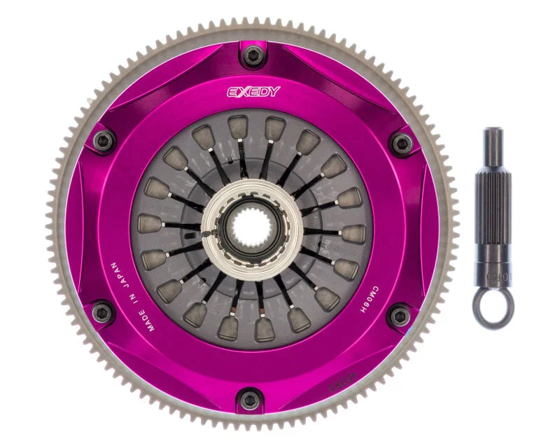 Exedy 2008-2015 Mitsubishi Lancer Evolution GSR L4 Hyper Twin Cerametallic Clutch Sprung - Side View