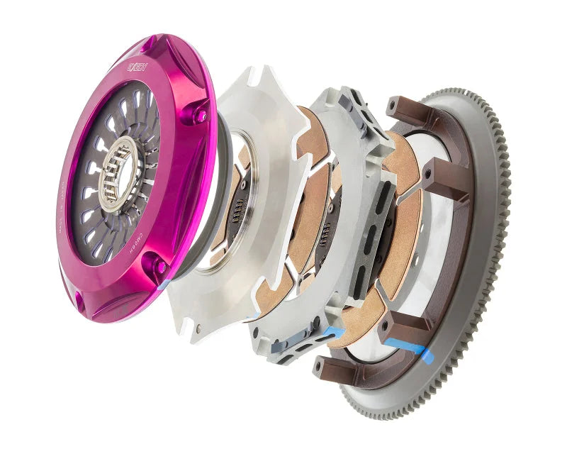 Exedy 2008-2015 Mitsubishi Lancer Evolution GSR L4 Hyper Twin Cerametallic Clutch Sprung - Back View