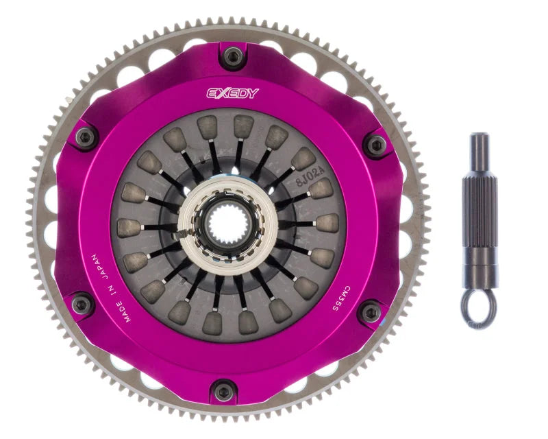Exedy 2008-2015 Mitsubishi Lancer Evolution GSR L4 Hyper Compe-R Twin Cerametallic Clutch Rigid - Side View