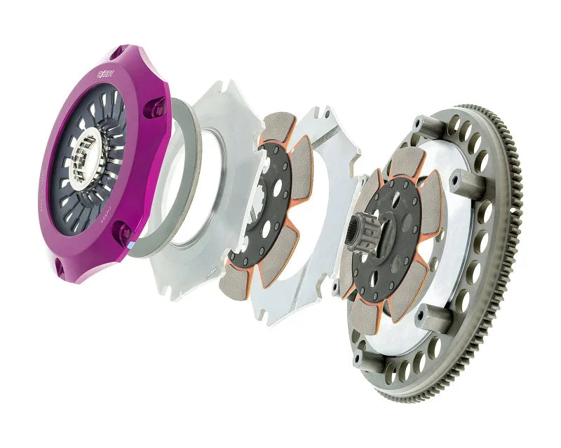 Exedy 2008-2015 Mitsubishi Lancer Evolution GSR L4 Hyper Compe-R Twin Cerametallic Clutch Rigid - Back View