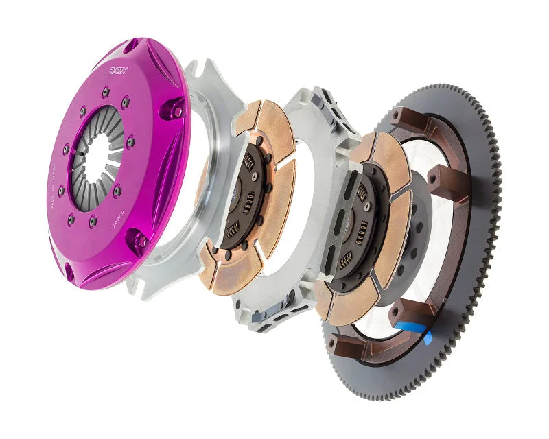 Exedy 2013-2016 Scion FR-S H4 Hyper Twin Cerametallic Clutch Sprung Center Disc Push Type Cover - Side View