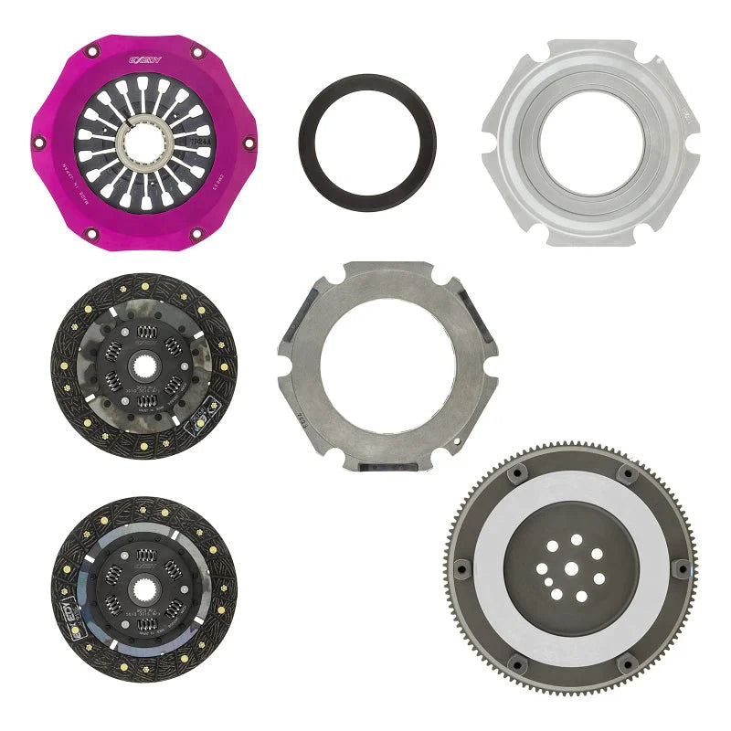 Exedy 96-06 Mitsubishi Evo 4-9 4G63T 2.0L Twin-Organic Clutch Kit - Side View