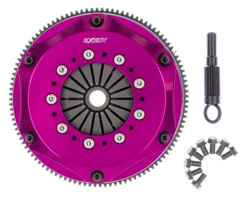 Exedy Hyper Twin Cerametallic Clutch Sprung Center Disc Push Type Cover fits 1989-1994 Nissan 240SX - Side View