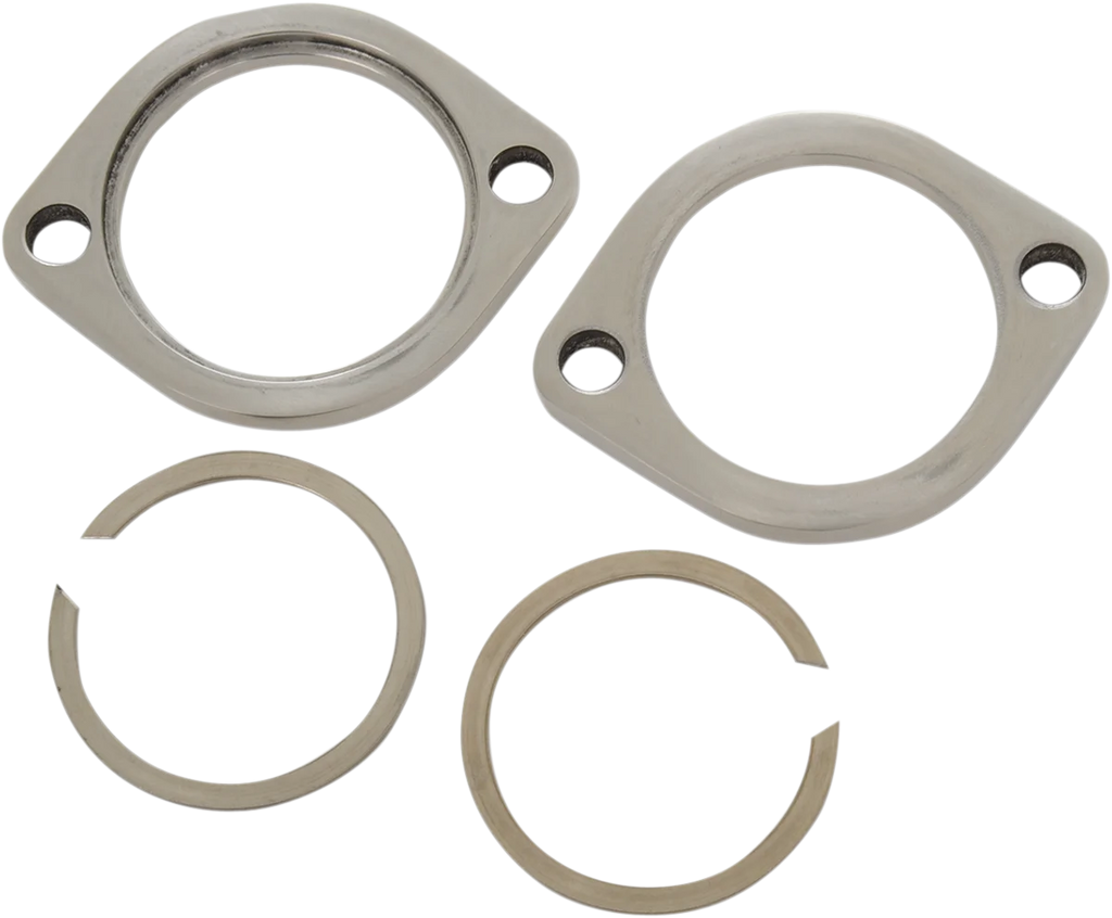 Exhaust Flange Kit - Chrome DragSpecialties 74545 - Side View