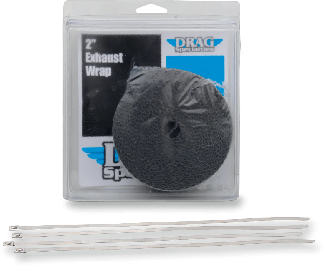 Exhaust Heat Wrap Kit with Ties - Tan - 2" x 25' DragSpecialties 525-2004 - Side View