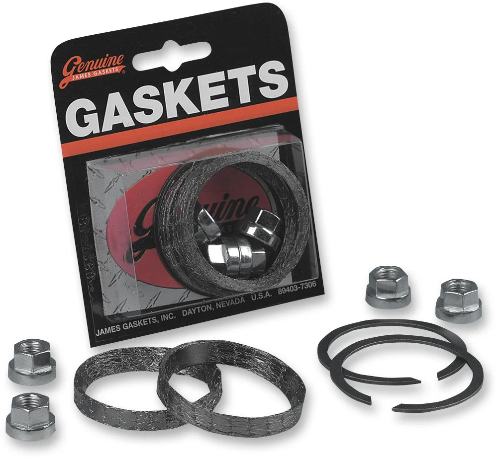 Exhaust Port Graphite Gasket Kit - Big Twin/XL/EVO James Gasket 65324-83-KWG2 - Side View