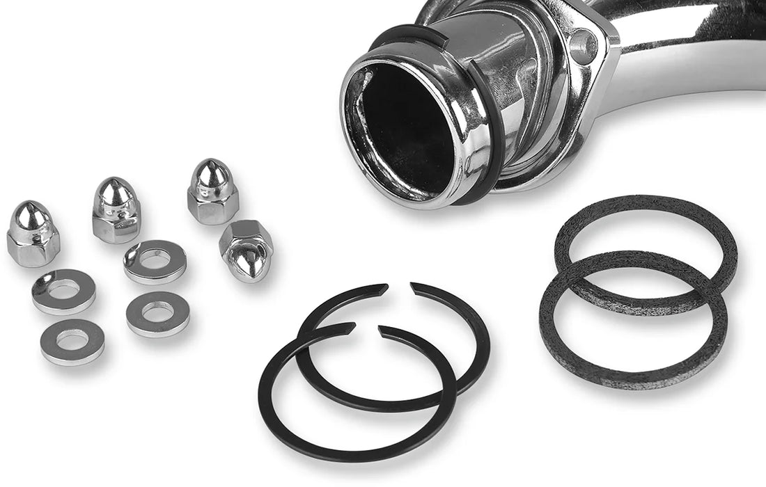 Exhaust Port Stainless/Chrome Gasket Kit - Big Twin/XL James Gasket 65324-83-KW1 - Side View
