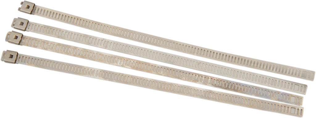 Exhaust Wrap Clamps - Silver - 4 Pack - Main Product View