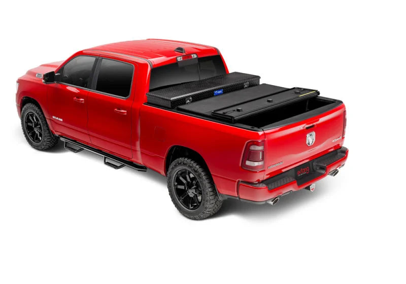 Extang 2019 Dodge Ram (New Body Style - 6ft 4in) Solid Fold 2.0 Toolbox - Side View