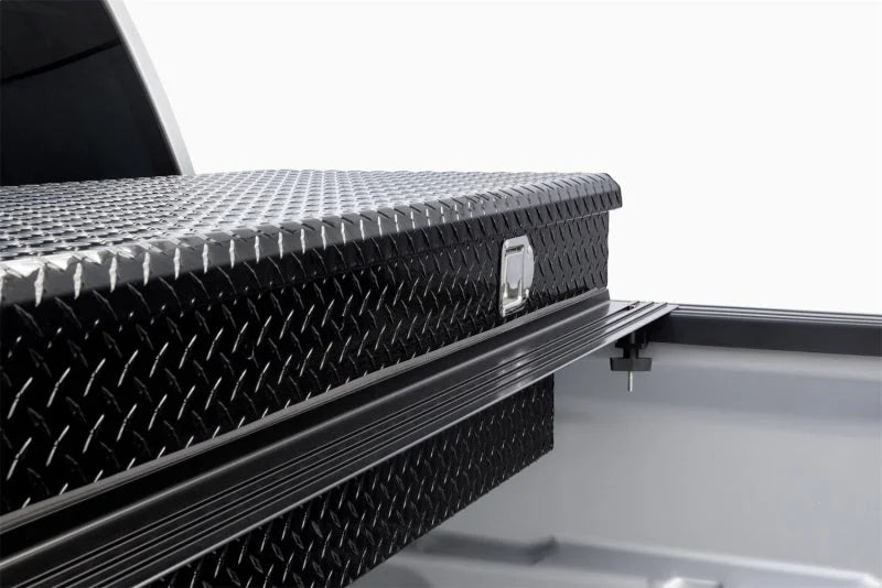 Extang 99-16 Ford Super Duty Long Bed (8ft) Solid Fold 2.0 Toolbox - Installation View