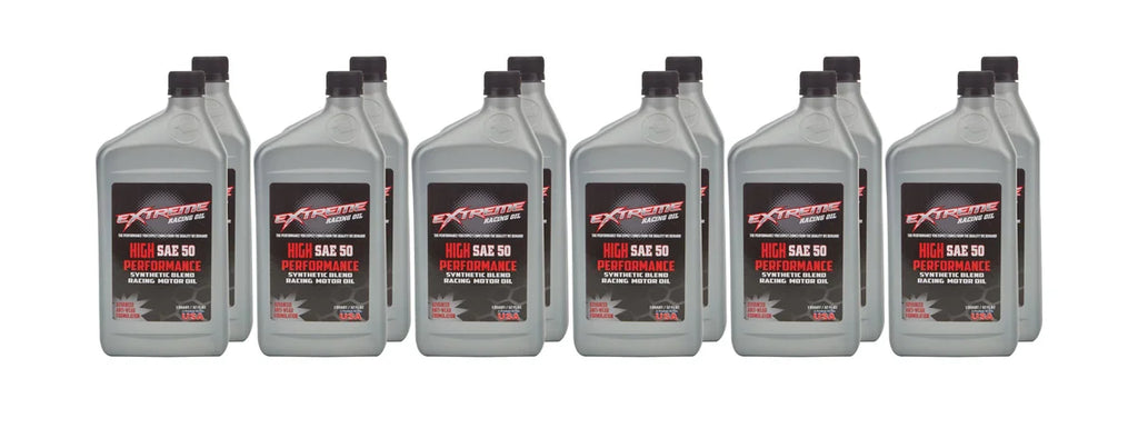 Extreme Racing Oil SAE 50 Synthetic Blend 12 x 1 Quart HPSAE-50C