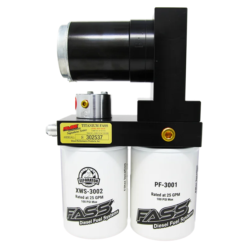 FASS 15-16 GM 2500/3500 Duramax 100gph Titanium Series Fuel Air Separation System TS C12 100G - Side View