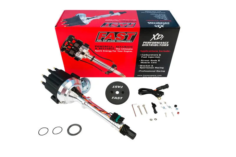 FAST Ignition Distributor SBC/BBC Dual w/ Slip Collar Xdi EZ-Run - Side View